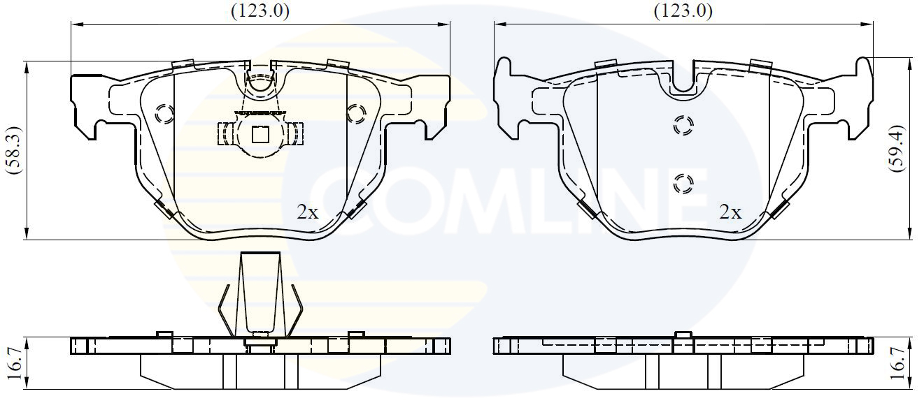 Placute frana COMLINE CBP06001