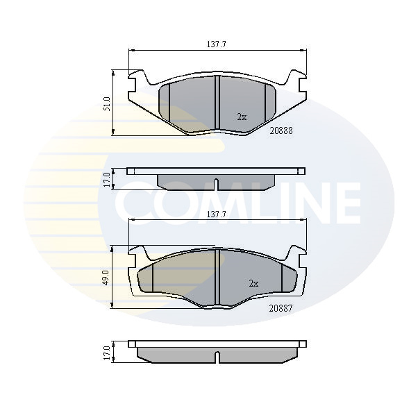 Placute frana COMLINE CBP0703