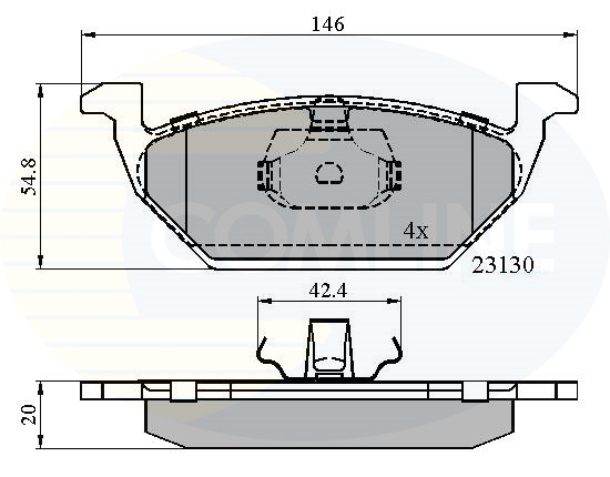 Placute frana COMLINE CBP0737