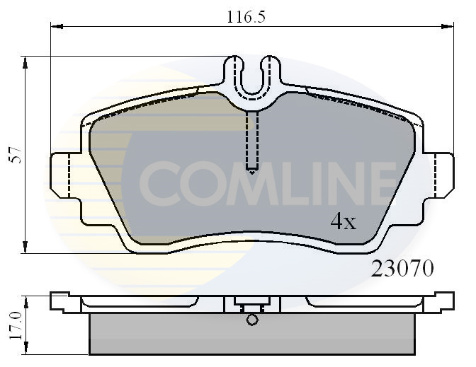 Placute frana COMLINE CBP0748