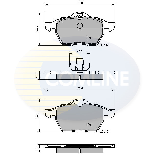 Placute frana COMLINE CBP0749