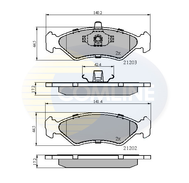 Placute frana COMLINE CBP0876