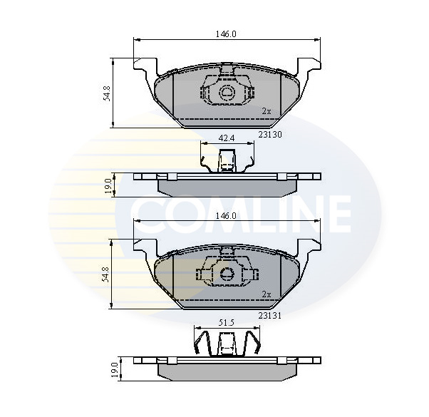 Placute frana COMLINE CBP0889