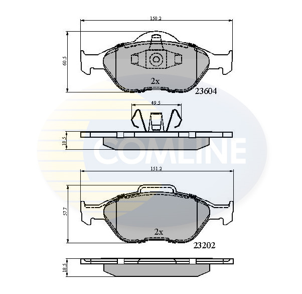 Placute frana COMLINE CBP0891
