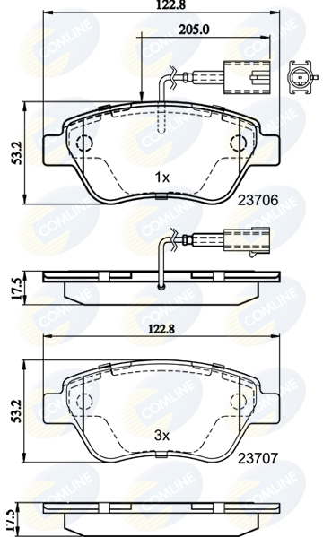 Placute frana COMLINE CBP11037