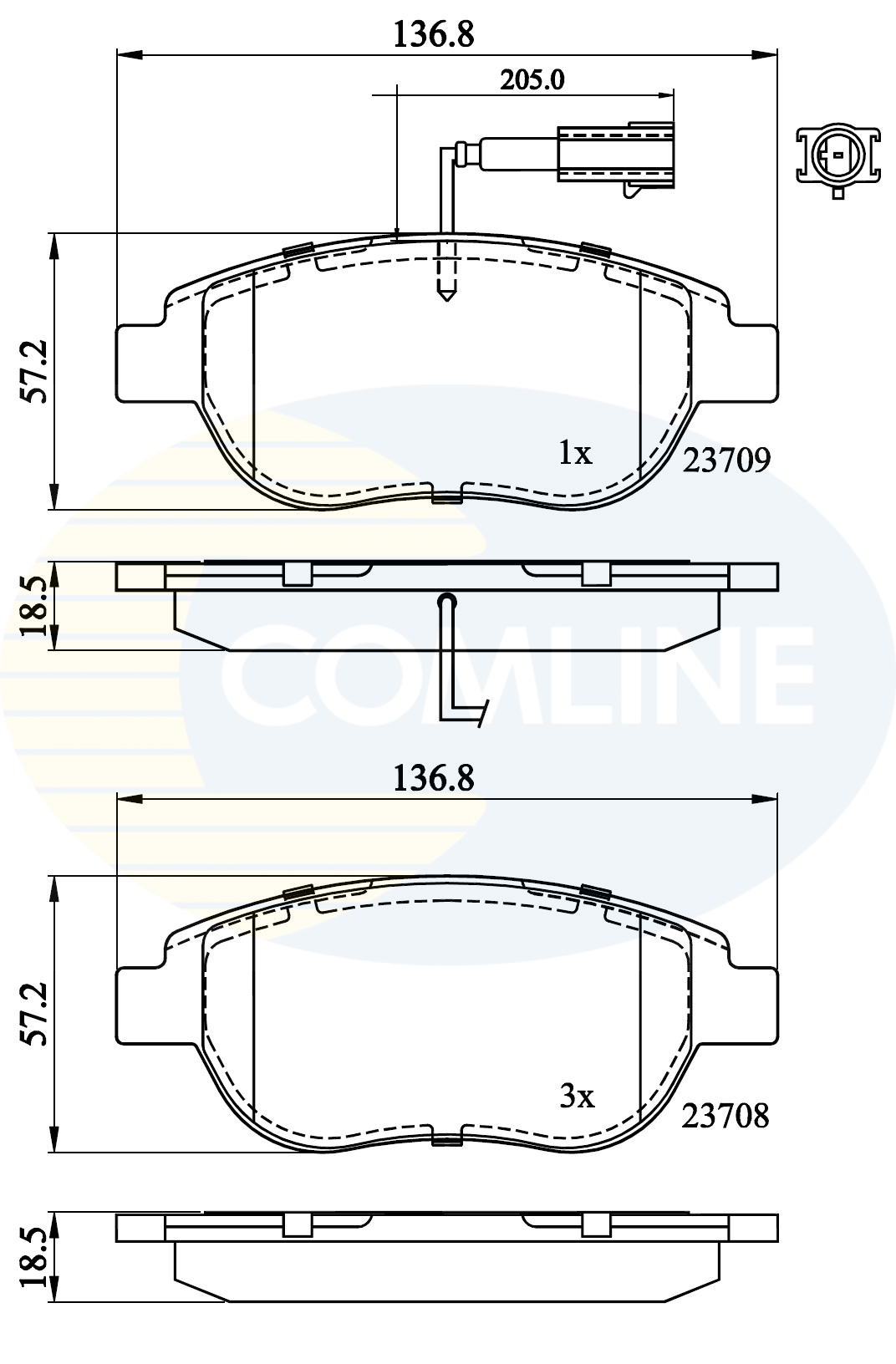 Placute frana COMLINE CBP11038
