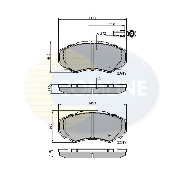 Placute frana COMLINE CBP11040