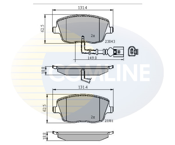 Placute frana COMLINE CBP11147