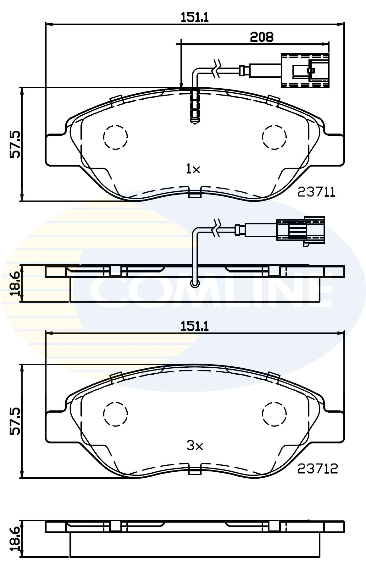Placute frana COMLINE CBP11222