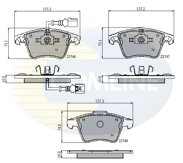 Placute frana COMLINE CBP11312