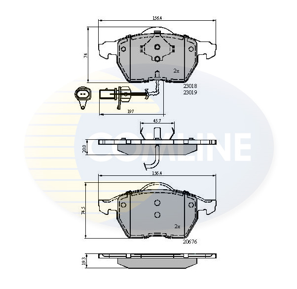 Placute frana COMLINE CBP11542