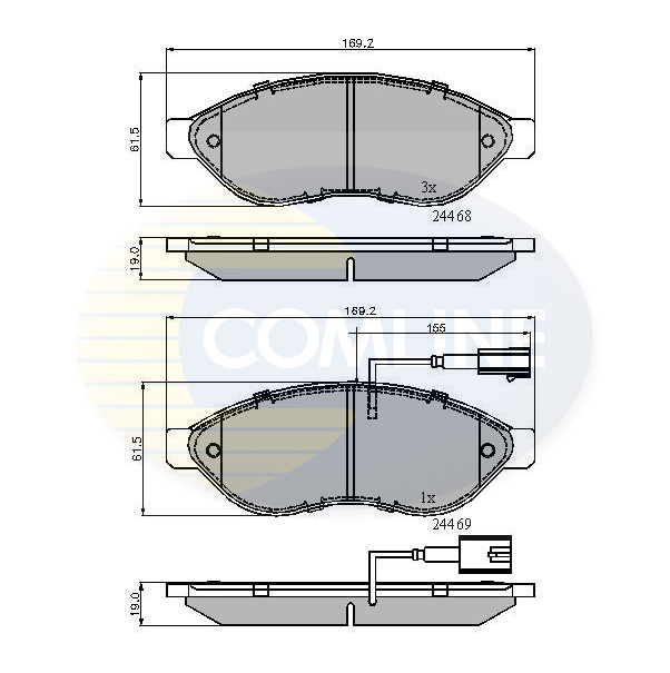 Placute frana COMLINE CBP11589