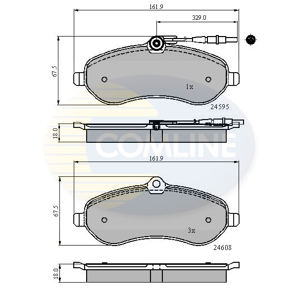 Placute frana COMLINE CBP11621