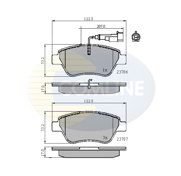 Placute frana COMLINE CBP11702