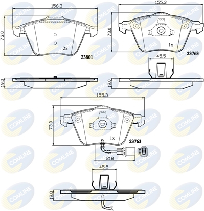 Placute frana COMLINE CBP11752