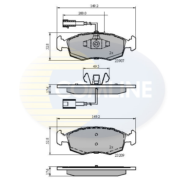 Placute frana COMLINE CBP12044