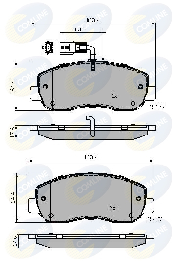 Placute frana COMLINE CBP12106