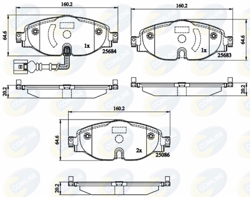 Placute frana COMLINE CBP12158