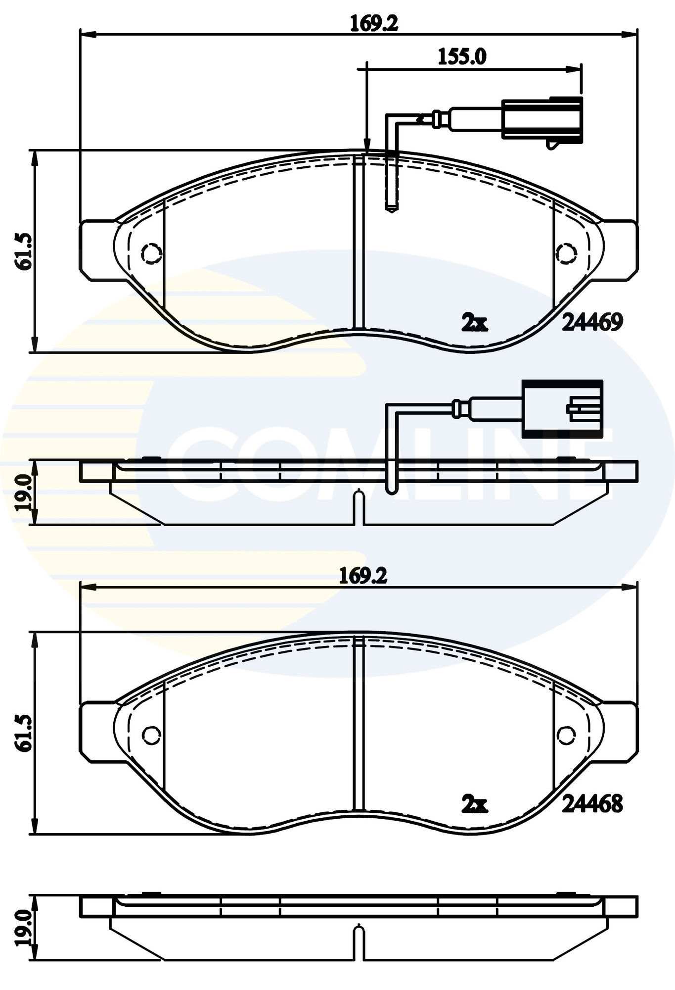 Placute frana COMLINE CBP12227