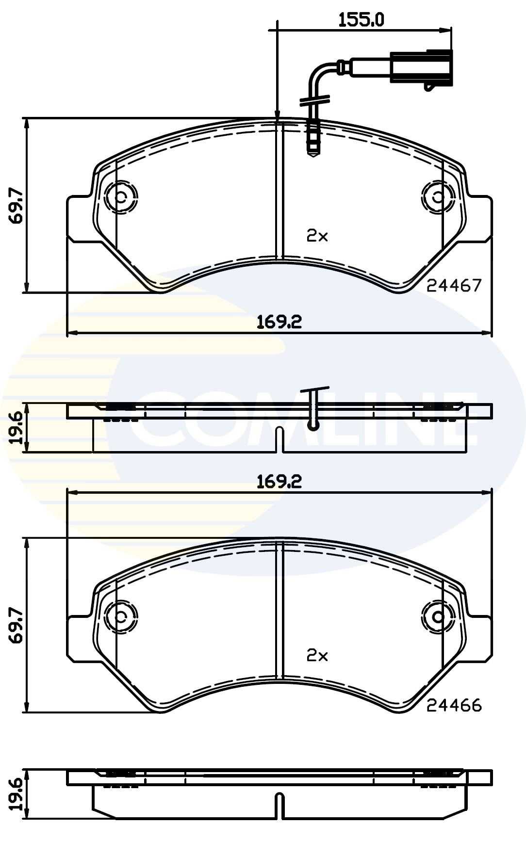 Placute frana COMLINE CBP12247