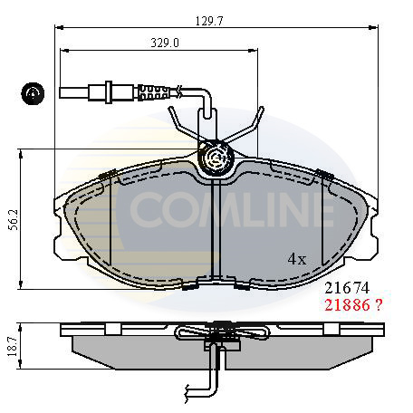 Placute frana COMLINE CBP1340