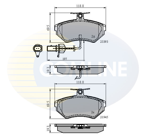 Placute frana COMLINE CBP1736