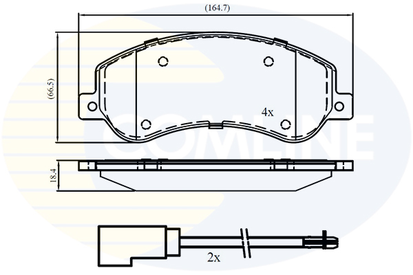 Placute frana COMLINE CBP21512