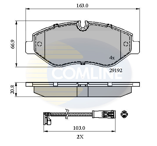 Placute frana COMLINE CBP21555