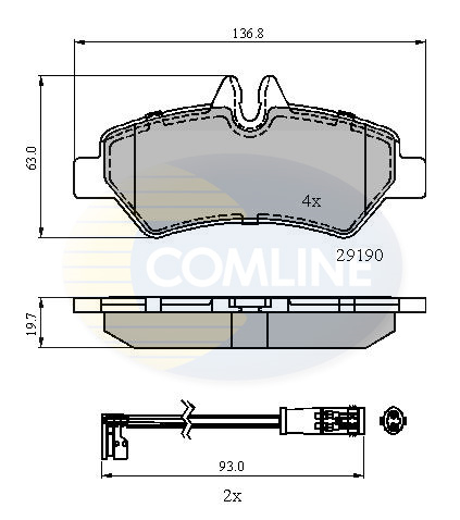 Placute frana COMLINE CBP21556