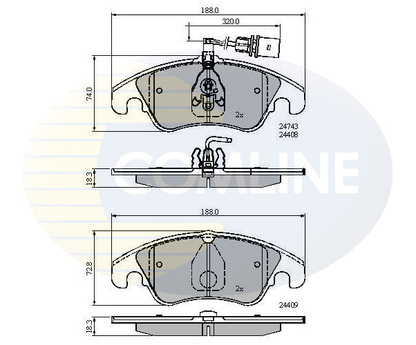 Placute frana COMLINE CBP21789