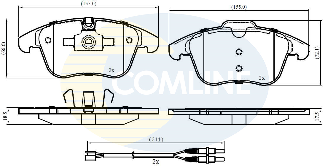 Placute frana COMLINE CBP22002