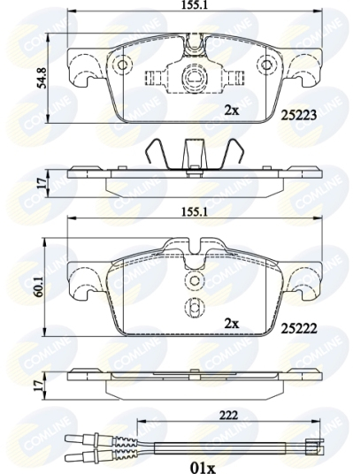 Placute frana COMLINE CBP22195