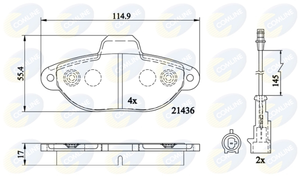 Placute frana COMLINE CBP22200