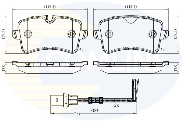 Placute frana COMLINE CBP22391