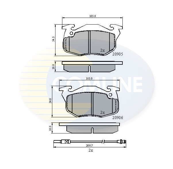 Placute frana COMLINE CBP2258