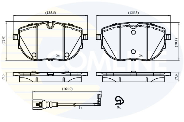 Placute frana COMLINE CBP22867