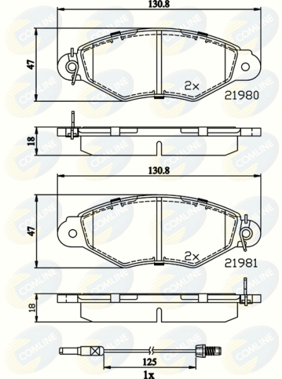 Placute frana COMLINE CBP2485
