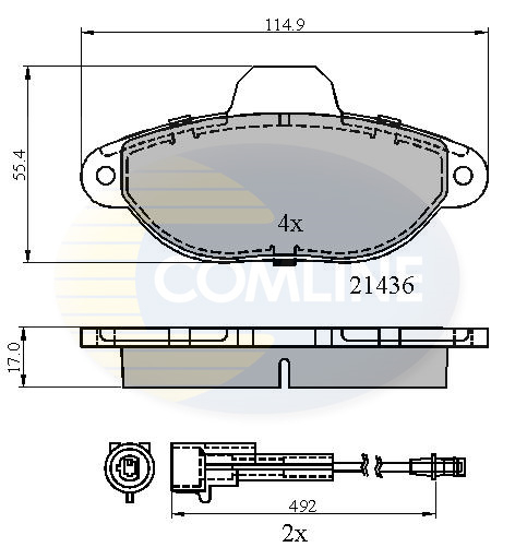 Placute frana COMLINE CBP2509