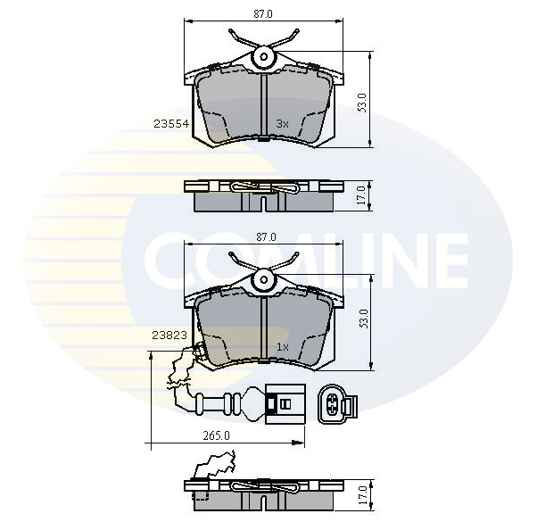 Placute frana COMLINE CBP2797
