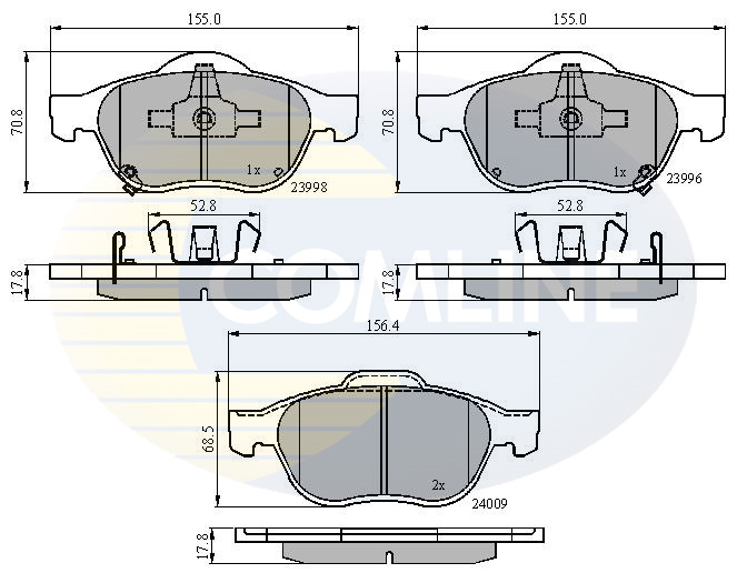 Placute frana COMLINE CBP31249