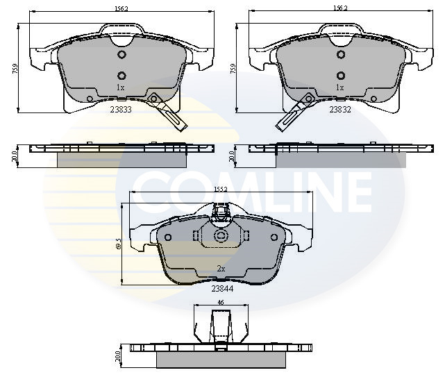 Placute frana COMLINE CBP31307