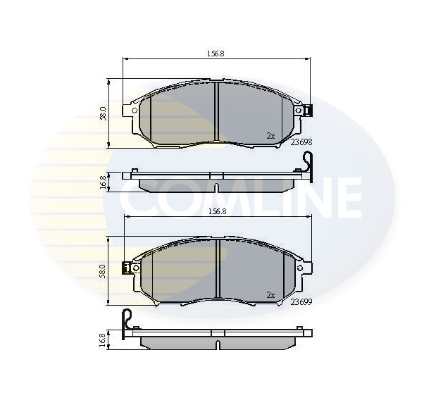 Placute frana COMLINE CBP31524