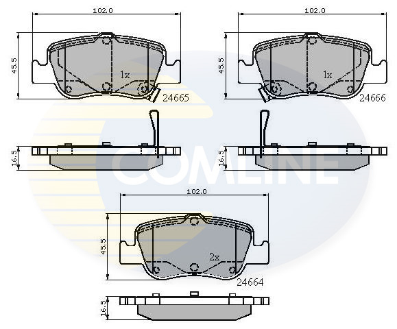Placute frana COMLINE CBP31572