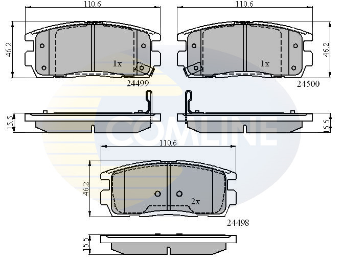 Placute frana COMLINE CBP31580