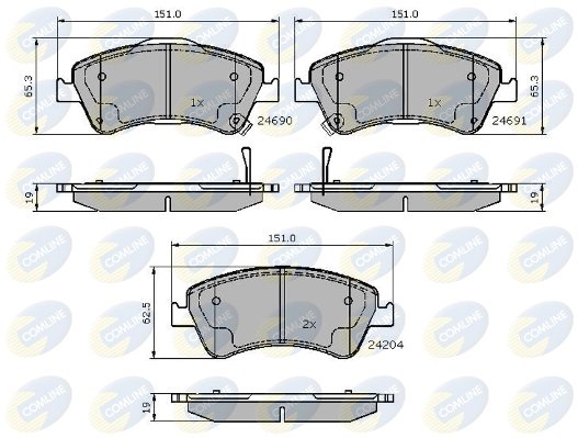 Placute frana COMLINE CBP31588