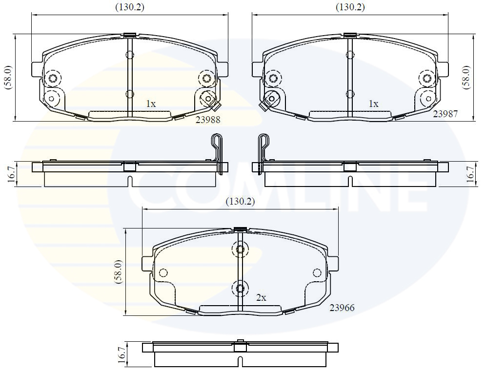 Placute frana COMLINE CBP31798