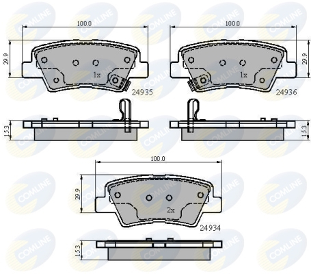 Placute frana COMLINE CBP32023