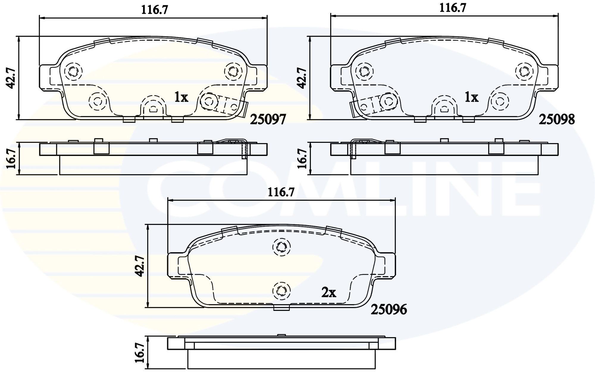 Placute frana COMLINE CBP32024
