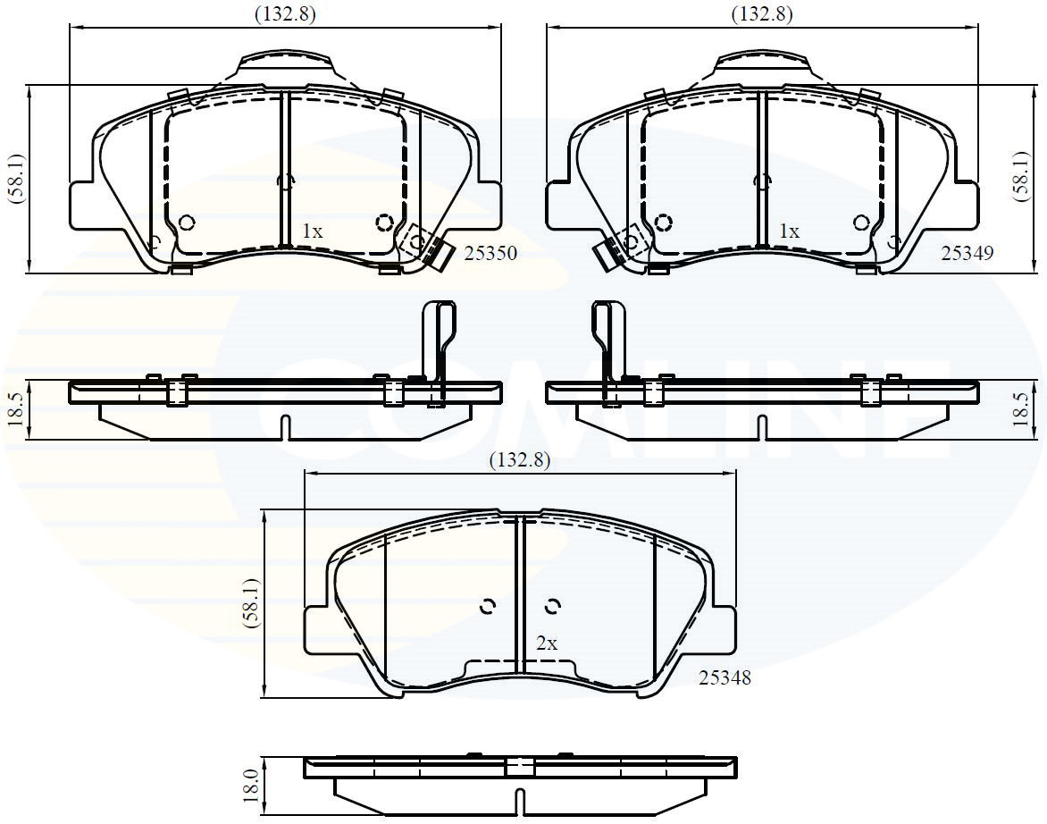 Placute frana COMLINE CBP32040