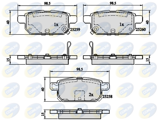 Placute frana COMLINE CBP32128